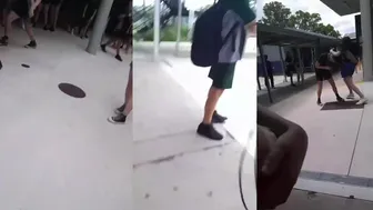 GirLfights From School To Street