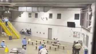 Small guy Tumbles Giant in Prison!