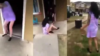 Babysitter hits Her Kid, Gets Beat Ass!